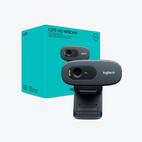Webcam Logitech C270 – HD 720p – Micrófono Integrado – USB