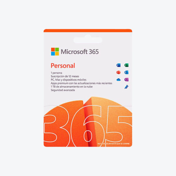 Microsoft Office 365 Personal – 1 Usuario – Licencia Digital – 12 Meses