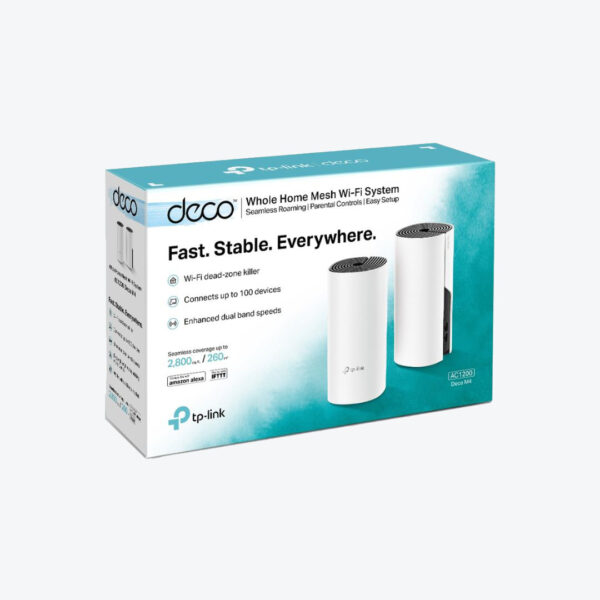 Sistema Mesh TP-Link Deco M4 (Pack x2) – WiFi AC1200 – Doble Banda – Cobertura Inteligente