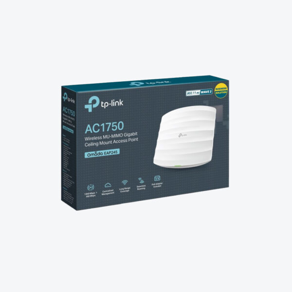 Access Point TP-Link EAP245 – AC1750 – Doble Banda – PoE – Montaje en Techo o Pared