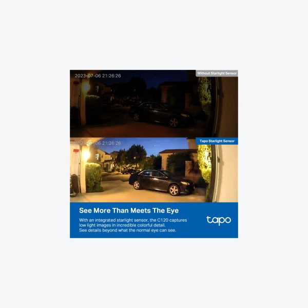 Cámara Cloud WiFi TP-Link Tapo C120 – QHD – Interior/Exterior – microSD 128GB Incluida