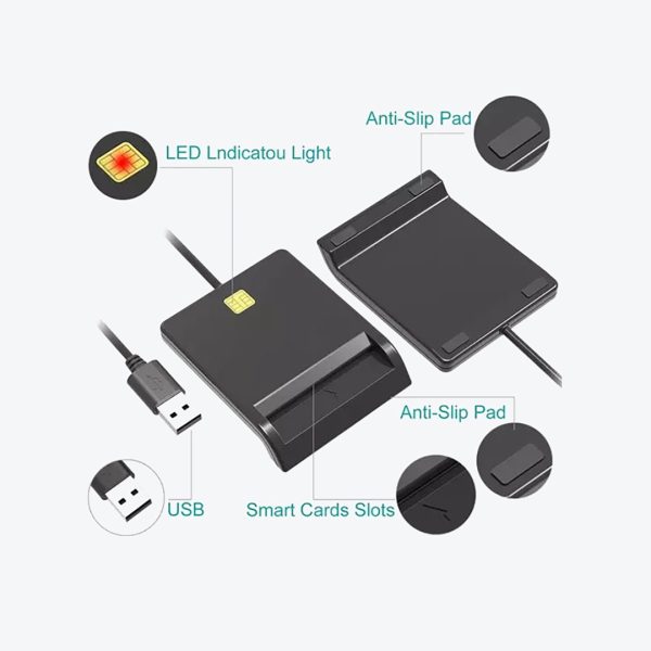 lector-de-dni- Lector de DNI Electrónico Encore ENU-CRS01 – USB Smart Card Reader
