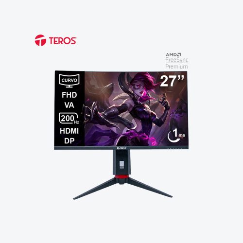 Monitor Curvo Gaming TEROS TE-2788G – 27″ FHD – 200Hz – 1ms – HDMI / DP – Audio Out