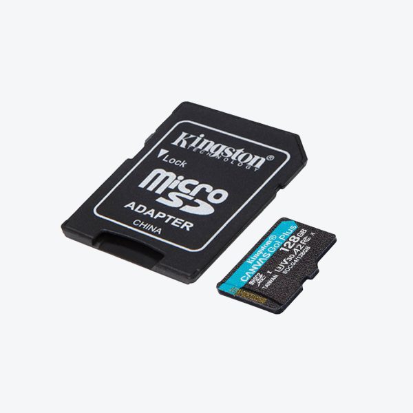 Memoria MicroSD Kingston Canvas Go! Plus 128GB – UHS-I U3 V30 – 4K – Incluye Adaptador SD